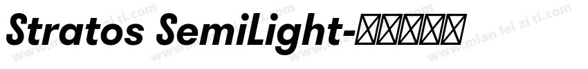 Stratos SemiLight字体转换